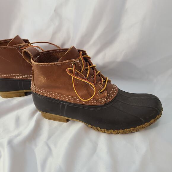 L.L.Bean Bean Boots Original duck boots Mens Size 10 Leather Waterproof - Picture 6 of 10